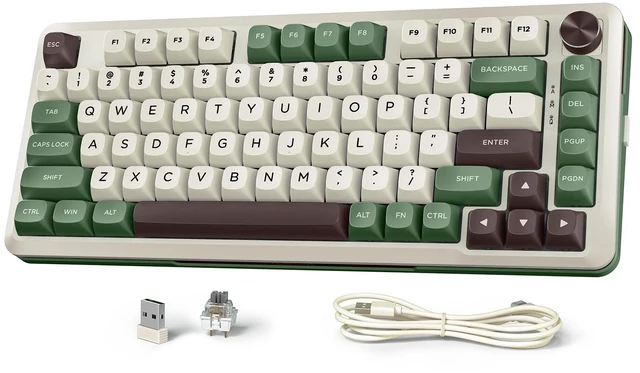 Main image of Redragon K681 Pro Wireless Mechanical Keyboard, Gasket Mounted RGB Gaming Keyboard with Volume Knob, MDA-Profile, Pre-Lubed Linear Switches, 81 Keys 75 Tri-Mode Hot Swappable for PC/Xbox/PS (Matcha)