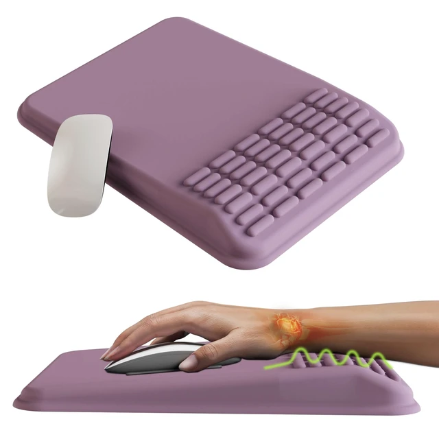 Main image of MEKASS Mouse Pad with Wrist Rest, Ergonomic Slope Mousepad for Carpal Tunnel Pain Relief, Memory Foam Desk Computer Wrist Support Mouse Pad with for Office Home (Purple)