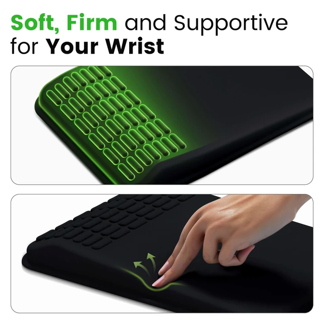 Alt view image 3 of 7 - MEKASS Mouse Pad with Wrist Rest, Ergonomic Slope Mousepad for Carpal Tunnel Pain Relief, Memory Foam Desk Computer Wrist Support Mouse Pad with for Office Home (Purple)