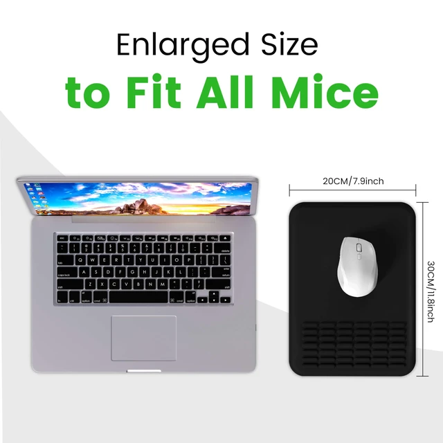Alt view image 5 of 7 - MEKASS Mouse Pad with Wrist Rest, Ergonomic Slope Mousepad for Carpal Tunnel Pain Relief, Memory Foam Desk Computer Wrist Support Mouse Pad with for Office Home (Purple)