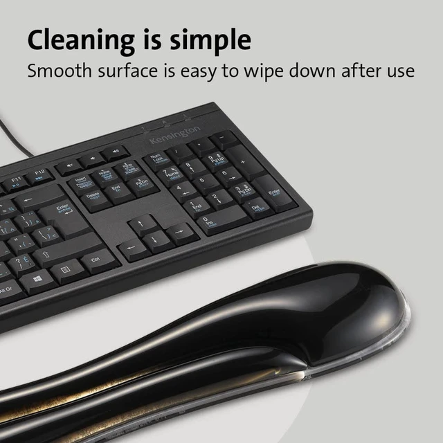 Alt view image 5 of 7 - Duo Gel Wave Keyboard Wrist Rest | Ventilated cooling channel, cushion molds to natural contours, easy clean top, non skid base, 3.62 in depth, TAA compliant