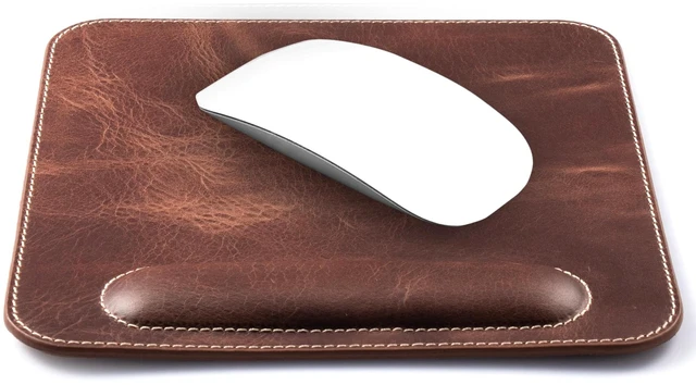 Main image of Londo Top Grain Leather Mouse Pad with Wrist Rest Ergonomic Support, Non-Slip Base, Smooth Surface