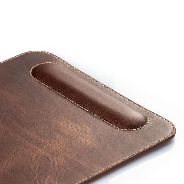 Alt view image 3 of 7 - Londo Top Grain Leather Mouse Pad with Wrist Rest Ergonomic Support, Non-Slip Base, Smooth Surface