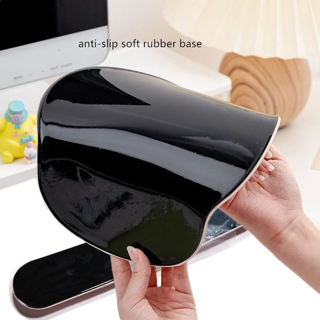 Alt view image 6 of 6 - Teanea Cute Non-Slip Mouse Pad with Wrist Rest and Keyboard Wrist Support Pad for Desk Typing Gaming Home Office, Pink Tulips Garden