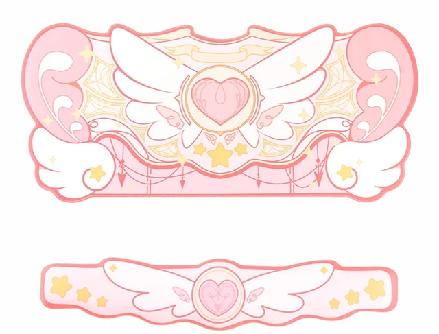 Main image of GeekShare Kawaii Mouse Pad Wrist Rest Support Set - Non-Slip Rubber Base Desk Mat and Memory Foam Wrist Rest for Keyboard and Mouse,Perfect for Gaming,or Home Office Work - Star Wings Series