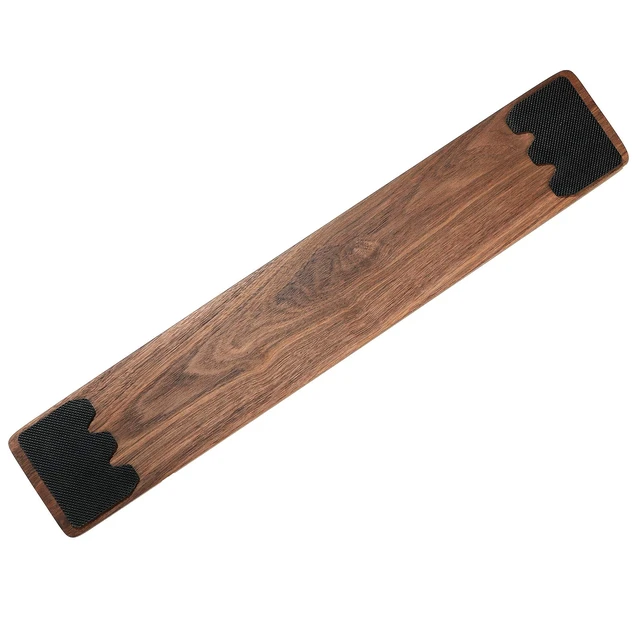 Alt view image 6 of 7 - Wooden Keyboard Wrist Rest, Keyboard Wooden Palm RestKeyboard Wrist Rest Pad, Walnut Wrist Rest, Solid Wood Mouse Pad Wrist Guard, Wrist Rest Pad, Wrist Pad for Keyboard, (Black Walnut, 17.3in)
