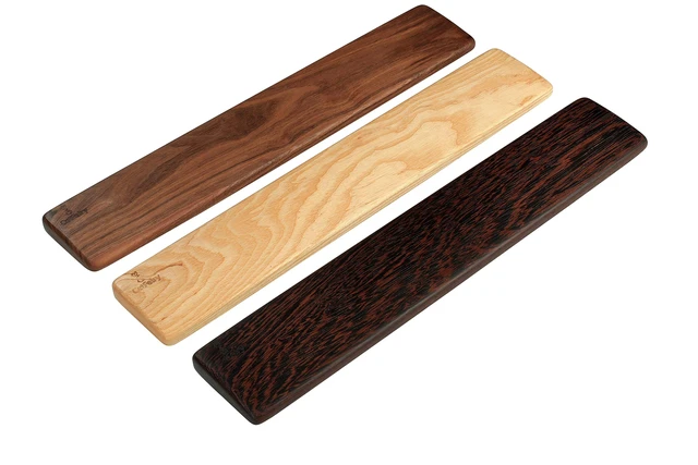 Alt view image 4 of 7 - Wooden Keyboard Wrist Rest, Keyboard Wooden Palm RestKeyboard Wrist Rest Pad, Walnut Wrist Rest, Solid Wood Mouse Pad Wrist Guard, Wrist Rest Pad, Wrist Pad for Keyboard, (Black Walnut, 17.3in)