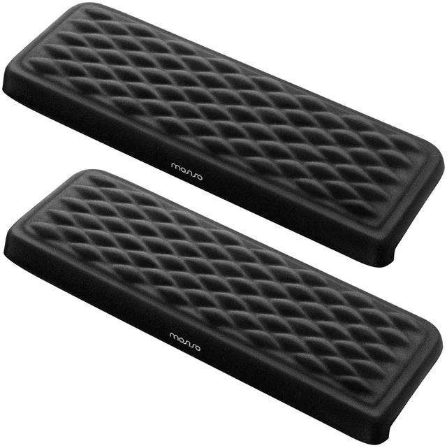 Main image of MOSISO Arm Rest for Desk, L-Shaped Desk Elbow Pad for Desk, Black | Memory Foam Elbow Pads with Non-Slip Base, 2 Pcs Ergonomic Massage Desk Edge Cushion & Wrist Rest for Computer Keyboard