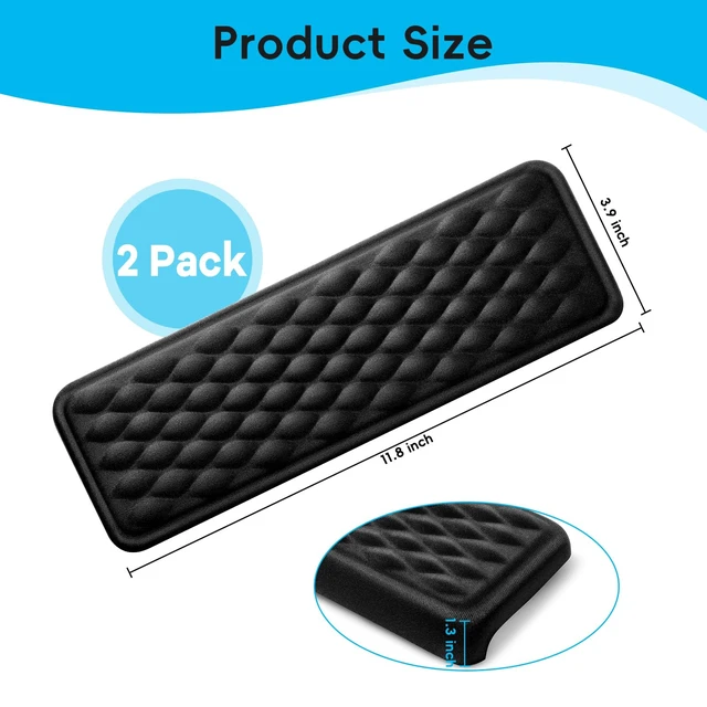 Alt view image 7 of 7 - MOSISO Arm Rest for Desk, L-Shaped Desk Elbow Pad for Desk, Black | Memory Foam Elbow Pads with Non-Slip Base, 2 Pcs Ergonomic Massage Desk Edge Cushion & Wrist Rest for Computer Keyboard