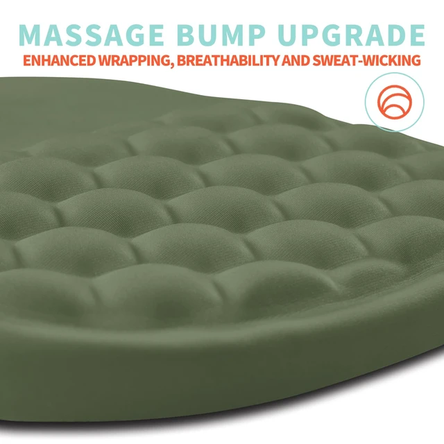 Alt view image 3 of 6 - Kuosgm Ergonomic Mouse Pad Wrist Support with Memory Foam Massage Bulge, Carpal Tunnel Pain Relief Mousepad Wrist Rest for Mouse(12x8 inch,Olive Green)