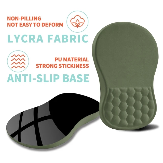 Alt view image 6 of 6 - Kuosgm Ergonomic Mouse Pad Wrist Support with Memory Foam Massage Bulge, Carpal Tunnel Pain Relief Mousepad Wrist Rest for Mouse(12x8 inch,Olive Green)