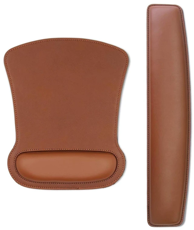 Main image of RICHEN Keyboard Wrist Rest Pad and Mouse Wrist Rest Support Mouse Pad Set,Sturdy & Comfortable & Lightweight for Easy Typing & Pain Relief-Ergonomic Support (Brown)