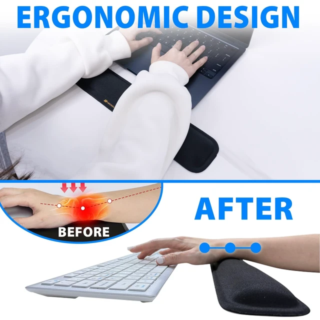 Alt view image 6 of 7 - Cyberguys! Ergonomic Mouse Wrist Rest, Silicone Gel Wrist Pad for Mouse | Soft Lycra Surface Wrist Support Mouse Pad, Non-Slip PU Base, Comfortable Gel Wrist Support for Computer, Laptop & Office Use