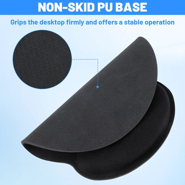 Alt view image 4 of 7 - 8 Pack Ergonomic Mouse Pad with Wrist Rest, Memory Foam Support & Non-Slip Base, Smooth Surface Computer Mouse Pads for Office, Gaming, Home Desk (Black)