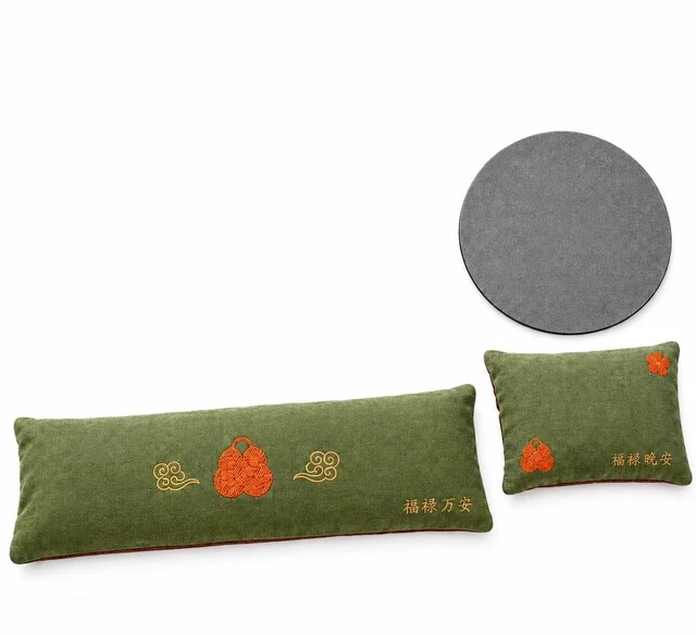 Main image of Keyboard and Mouse Wrist Rest Set,Traditional Chinese Herbal Formula | Pure Natural Filling,Embroidered Design,Natural Herb Scent,Comfortable Cushioning,Washable,Sweat-Resistant Material