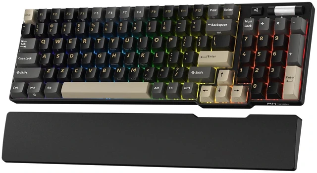 Main image of RK ROYAL KLUDGE RK96 RGB Wireless Mechanical Gaming Keyboard w/Wrist Rest | 90% 96 Keys Hot Swappable Mechanical Keyboard, 3-Mode BT5.0/2.4G/USB-C, Volume Control, Software Support & Massive Battery