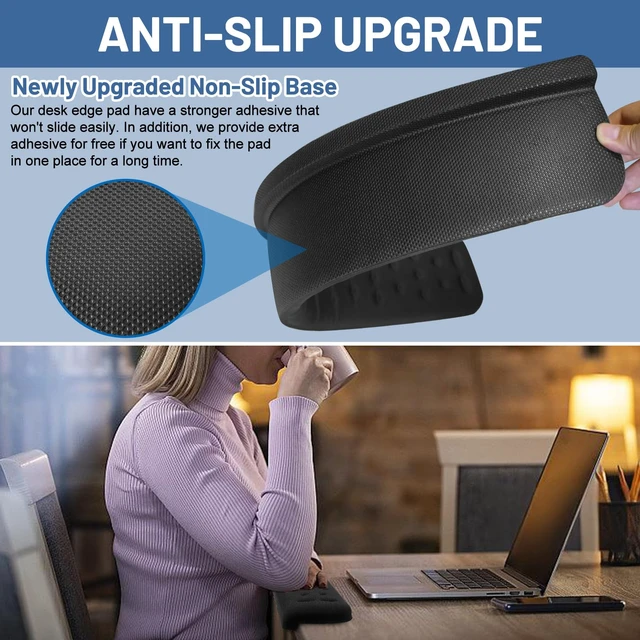 Alt view image 5 of 6 - Full-Size Desk Edge Cushion, L-Shaped Desk Elbow Pad, Memory Foam Desk Arm Rest Pad for Forearms, Ergonomic Elbow Rest and Wrist Support for Desk (24 Inch)