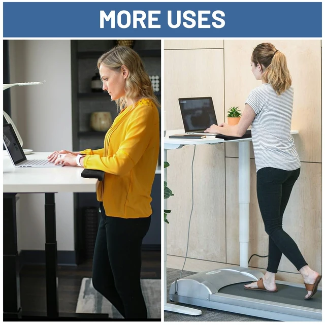 Alt view image 6 of 6 - Full-Size Desk Edge Cushion, L-Shaped Desk Elbow Pad, Memory Foam Desk Arm Rest Pad for Forearms, Ergonomic Elbow Rest and Wrist Support for Desk (24 Inch)