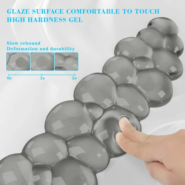 Alt view image 4 of 7 - Gel Cloud Keyboard and Mouse Wrist Rest, Cute Wrist Support and Arm Support Keyboard Rest for Keyboard and Mouse Typing Pain ReliefSuitable for Office/Computer/Laptop/Gaming (Gray)