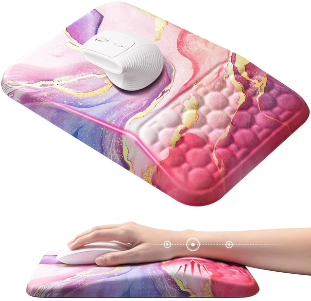 Main image of Ospelelf Pink Mouse Pad with Wrist Support Large Ergonomic Office Comfy Pain Relief Mousepad Wrist Rest
