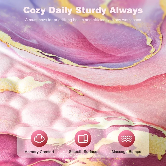 Alt view image 7 of 7 - Ospelelf Pink Mouse Pad with Wrist Support Large Ergonomic Office Comfy Pain Relief Mousepad Wrist Rest
