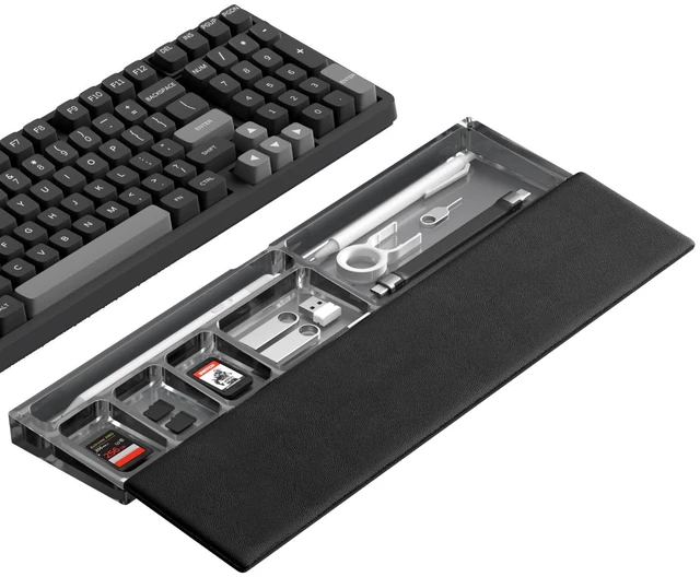 Main image of Hagibis Keyboard Wrist Rest Pad with Partition Storage Case, Magnetic Top Cover Ergonomic Soft Memory Foam, Anti-Slip Rubber Base for Computer Keyboard, Laptop, Office, Home (Black Magnetic)