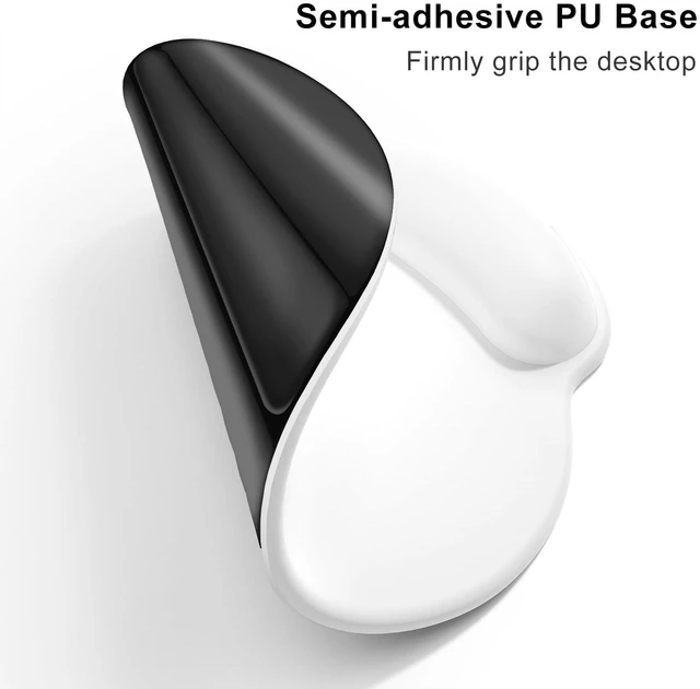 Alt view image 4 of 7 - Dapesuom Large Gaming Mouse Pad, White Mouse Pads with Wrist Rest Wrist Support, 4in1 Big XXL Desk Mat Desk Pad + Ergonomic Mousepad + Memory Foam Keyboard Mat Wrist Rest + Coaster Set for Computer