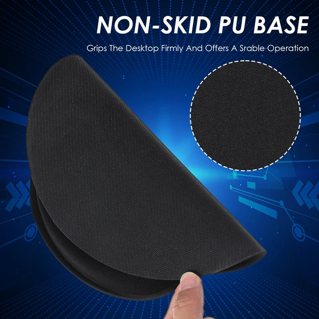 Alt view image 5 of 7 - 8 Pack Black Ergonomic Mouse Pad with Wrist Rest Support, Round Gaming Mousepad with Smooth Surface & Non-Slip Rubber Base for Computer, Laptop, Office, Comfortable Memory Foam for Wrist Cushion