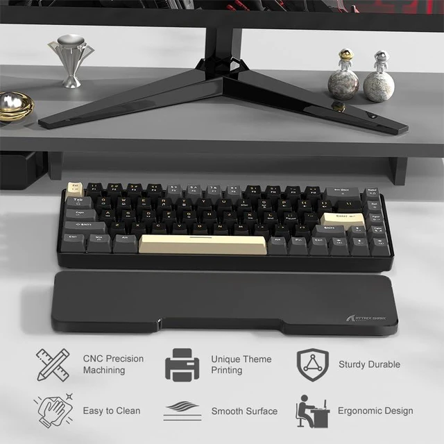 Alt view image 2 of 7 - Acrylic Gaming Keyboard Wrist Rest Pad,Clear Wrist Rest for Computer Keyboard,Office,PC Gaming,Laptop,Mac,Comfortable,Lightweight,Ergonomic for Easy Typing Pain Relief