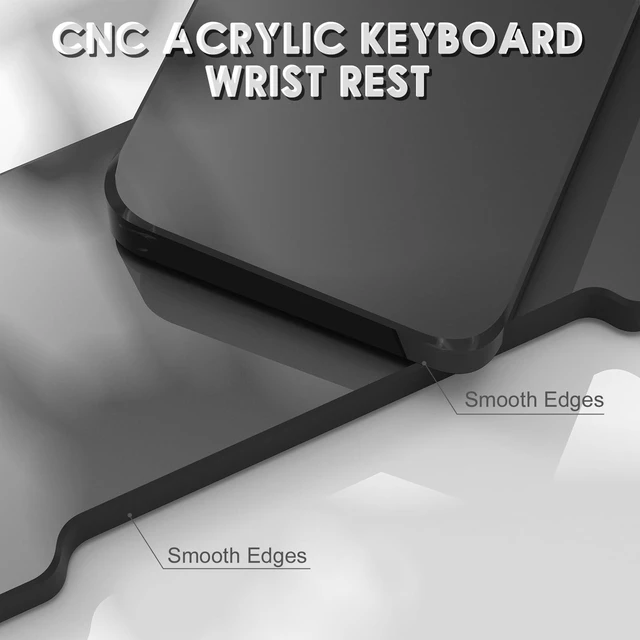 Alt view image 4 of 7 - Acrylic Gaming Keyboard Wrist Rest Pad,Clear Wrist Rest for Computer Keyboard,Office,PC Gaming,Laptop,Mac,Comfortable,Lightweight,Ergonomic for Easy Typing Pain Relief