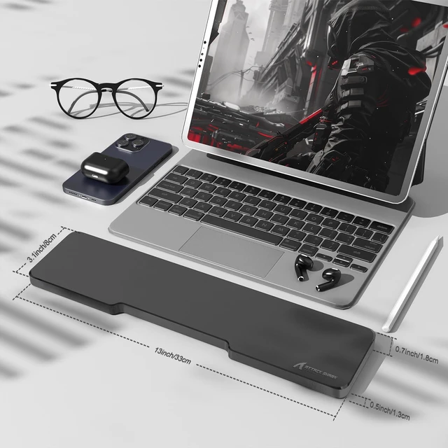 Alt view image 6 of 7 - Acrylic Gaming Keyboard Wrist Rest Pad,Clear Wrist Rest for Computer Keyboard,Office,PC Gaming,Laptop,Mac,Comfortable,Lightweight,Ergonomic for Easy Typing Pain Relief