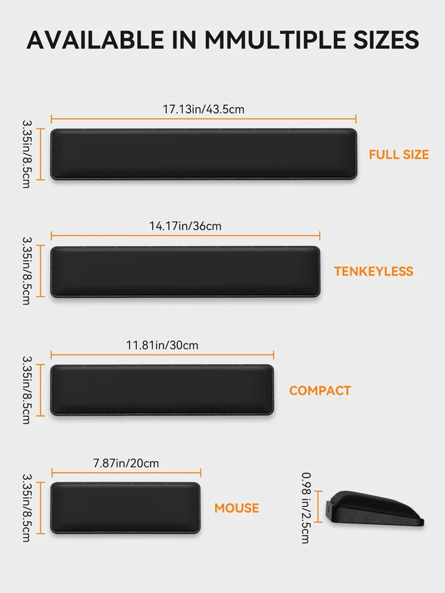 Alt view image 6 of 7 - Cooling Gel Keyboard Wrist Rest, Ergonomic 14.17-in TKL Wrist Support | Relieve Pain, Prevent Injuries, Smooth & Soft Keyboard Non-Slip Palm Rest for Long Hours of Work, Gaming, Studying, Typing