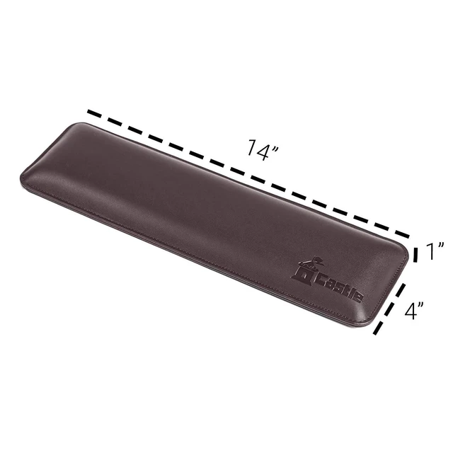 Alt view image 2 of 7 - Bailey by Castle Leather Keyboard Wrist Rest (Woodland, Tenkeyless)
