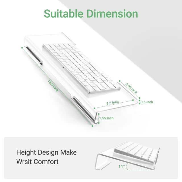 Alt view image 7 of 7 - MOSISO Gel Wrist Rests for Keyboard and Mouse, Mint Green | Keyboard Wristrest Stand for Desktop, Non-Slip Computer Laptop Wave Shaped Mouse Wrist Support for Office Desk, Home, School