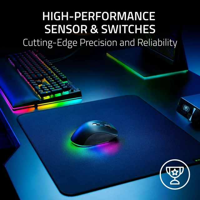 Alt view image 7 of 7 - Razer Pro Click V2 Wireless Mouse, Right-Handed Ergonomic Design | Thumb Rest, AI Prompt, Long Battery Life, Multi Device Connectivity via 2.4GHz, Bluetooth