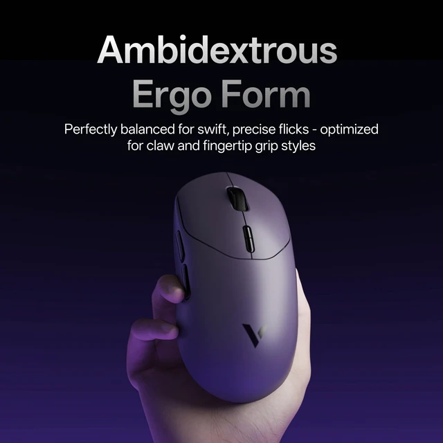 Alt view image 5 of 7 - Rapoo VT2 MAX Wireless Gaming Mouse, True 8K Wireless Polling Rate, 53g Lightweight, Up to 750 Hr Battery, Nordic nRF54L15 MCU, 120-Million Optical Switch, 10 Programmable Buttons, Macro Enabled
