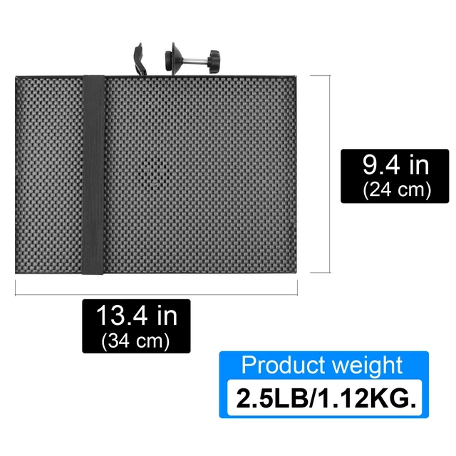 Alt view image 2 of 7 - Mr.Power 13" x 9" Microphone Stand Rack Tray Holder Clamp-On Utility Shelf | Clamps on, for Stage, Live Streaming, Recording, Karaoke, Concert, Studio, Music Sheet