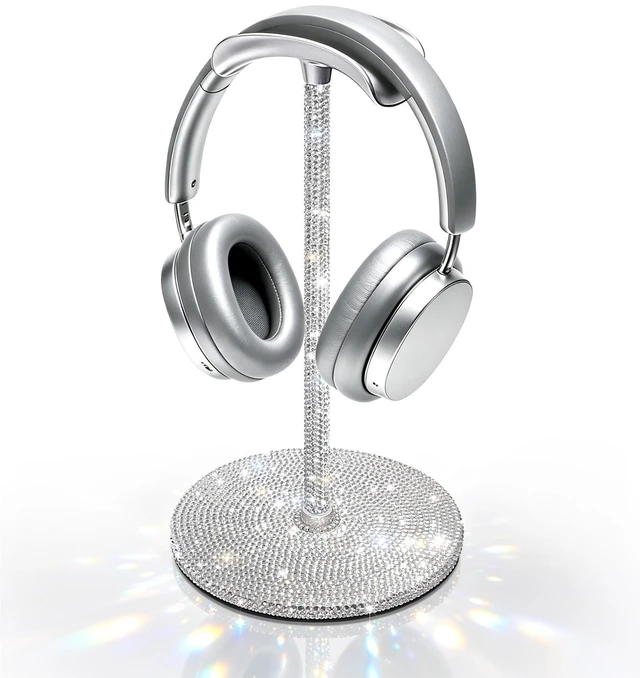 Main image of Yivaiks Bling Headphone Stand for Desk Rhinestones Headset Holder for All Headphone Sizes
