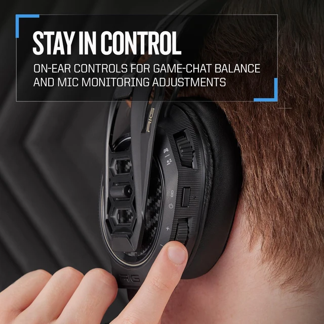 Alt view image 5 of 7 - RIG 800 PRO HX Wireless Gaming Headset & Multi-Function Base Station - Xbox | Officially Licensed for Xbox Series X|S, Xbox One, PC - Dolby Atmos 3D Audio - 60 Hour Battery - Flip-Mute Mic
