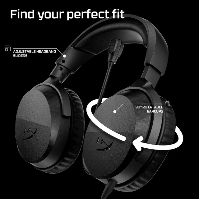 Alt view image 7 of 7 - HyperX Cloud Stinger 3 Wired, Gaming Headset for PC, HyperX Signature Comfort, Adjustable Headband, Wired, Black (2026)