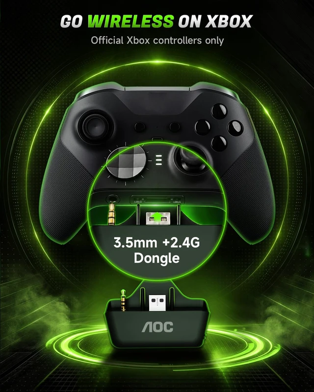 Alt view image 2 of 7 - AOC Wireless Gaming Headset for Xbox Series X|S & Xbox One, PS5, PC,Switch | 50mm Drivers, 75-Hr Battery, Gaming Headphones with Clear Mic, Gamer Gifts