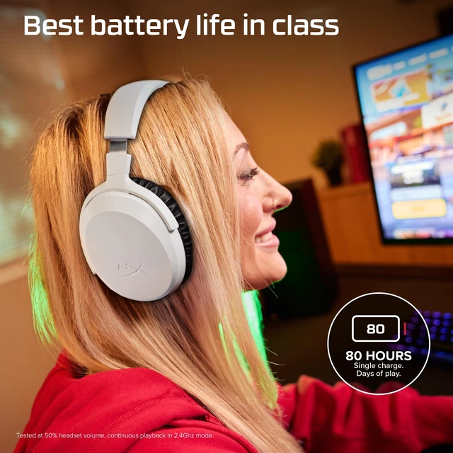 Alt view image 2 of 7 - HyperX Cloud Stinger 3 Wireless, Gaming Headset for PC, HyperX Signature Comfort, Adjustable Headband, Wireless, White (2026)