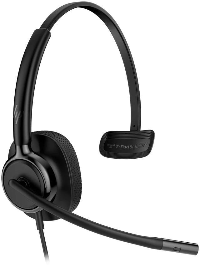 Main image of POLY HP Mission 410 Wired USB Headset with Mic for PC & Work | AI Noise-Reducing & Adjustable Boom Mic | USB-C with USB-A Adapter | Inline Controller | Teams & Zoom & Google Meet Certified