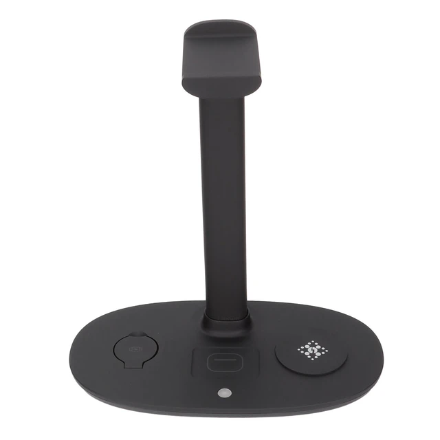 Alt view image 2 of 7 - Headphone Stand with Charger,4 in 1 Desk Gaming Headset Holder Hanger Rack with Fast QI,Detachable Charging Pad