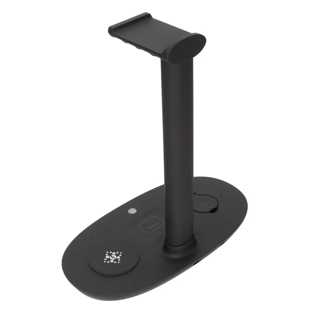 Alt view image 5 of 7 - Headphone Stand with Charger,4 in 1 Desk Gaming Headset Holder Hanger Rack with Fast QI,Detachable Charging Pad