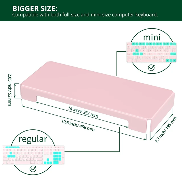 Alt view image 3 of 7 - BOSSCASA Acrylic Computer Keyboard Cover, Mechanical Keyboard Dust Cover PC Keyboard Cat Protector, Cat Keyboard Protector (1 Pack, Lightpink)