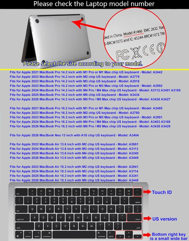 Alt view image 5 of 6 - XSKN Traktor Pro Shortcut US Version Keyboard Cover | for MacBook Pro 14.2 16.2 inch MacBook Air 13.6 15.3 inch M5/M4/M3/M2/M1 with Touch ID and MacBook Neo