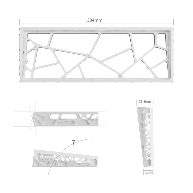 Alt view image 7 of 7 - kutethy KY60 Hollow Out Aluminum Keyboard Case,60% Mechanical Keyboard Shell Custom Keyboard Barebones Compatible with Wooting60 Mad60 Win60 GH60 60HE(White)