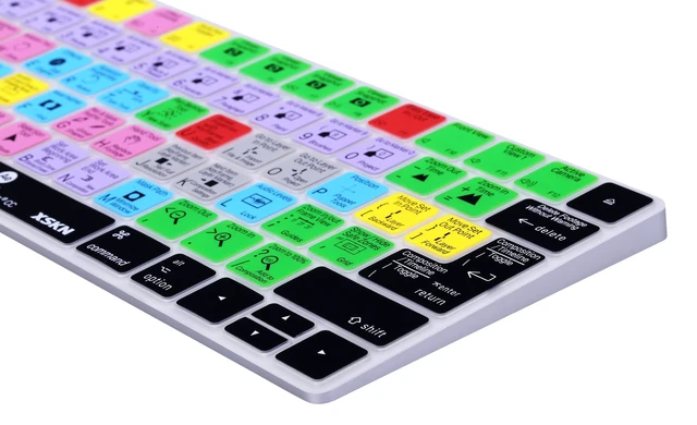 Alt view image 4 of 7 - XSKN Magic Keyboard After Effects Shortcut Keyboard Cover, Durable AE Hotkeys Silicone Keyboard Skin for Apple Magic Keyboard MLA22LL/A MLA22B/A A1644 US EU Both