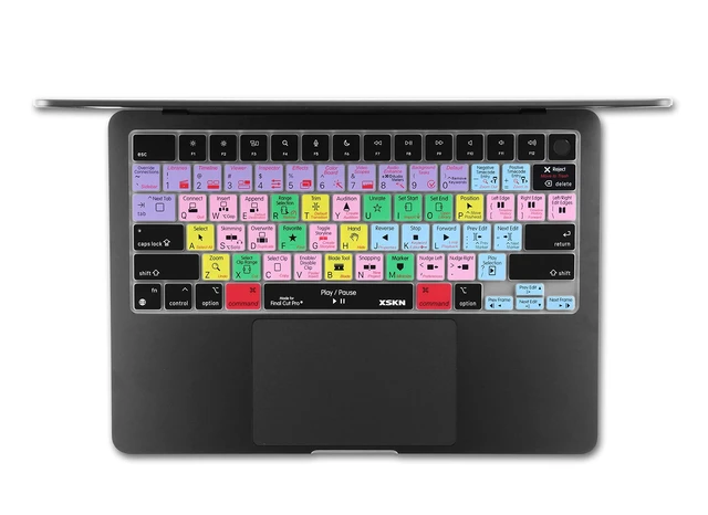 Alt view image 2 of 6 - XSKN Final Cut Pro Shortcut US Version Silicone Keyboard Cover for Apple MacBook Air 13/15 inch with M5/M4/M3/M2 Chip and MacBook Neo with A18 Pro Chip